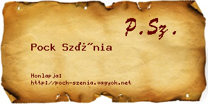 Pock Szénia névjegykártya